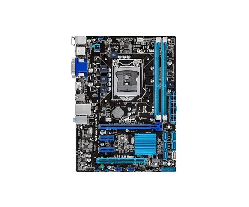 B75M-A - Asus Socket LGA1155 Intel B75 Chipset Micro-ATX System Board (Motherboard) Supports Core i7 / i5 / i3 / Pentium / Celeron Series DDR3 2x DIMM