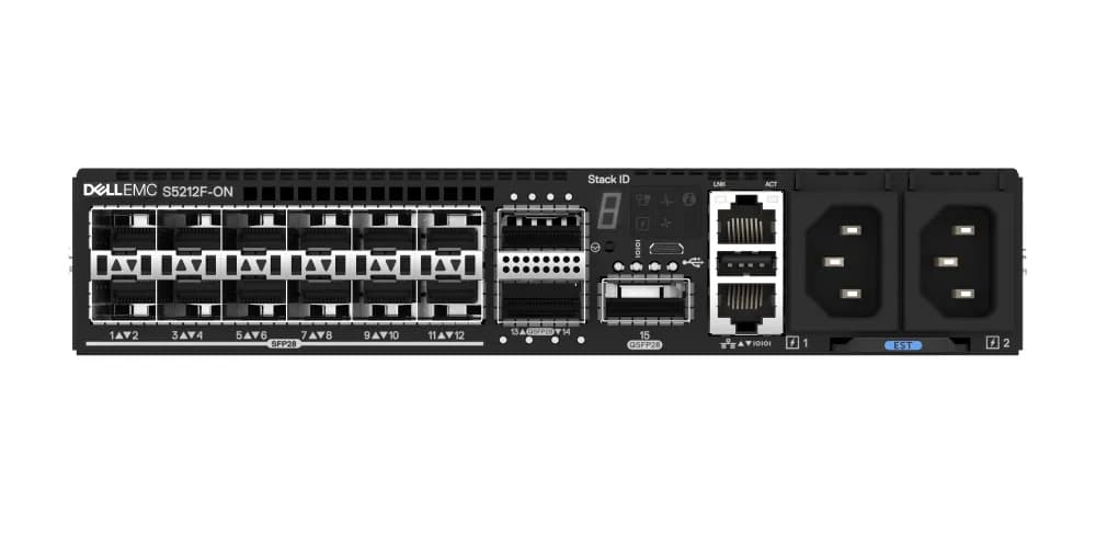 210-APHW - Dell S5212F-ON -Port + 15-Port SFP28 QSFP28 Layer 3 Switch