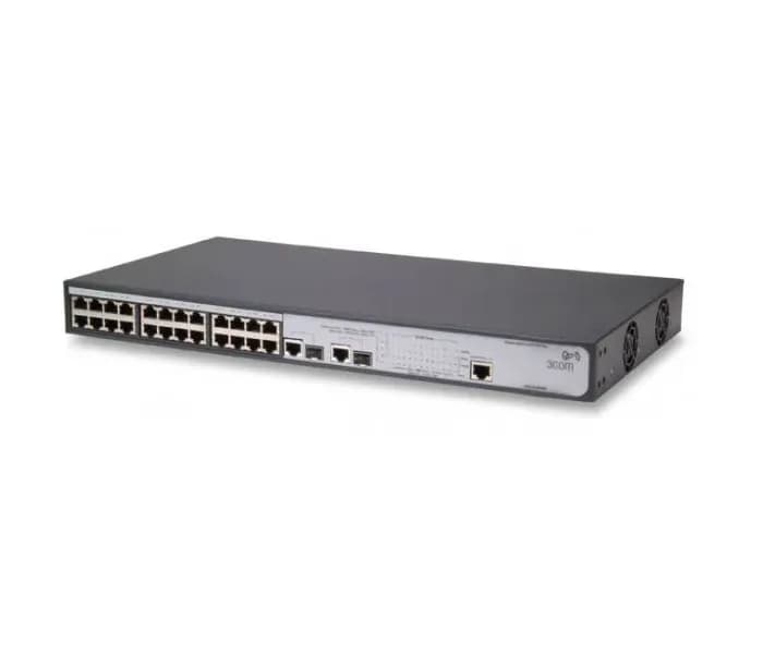 3CBLSF26PWRH - 3Com Baseline 2226 Plus 24 x RJ-45 Ports 10/100Base-TX + 2 x Shared SFP Ports Layer2 Managed Rack-mountable Fast Ethernet Network Switch
