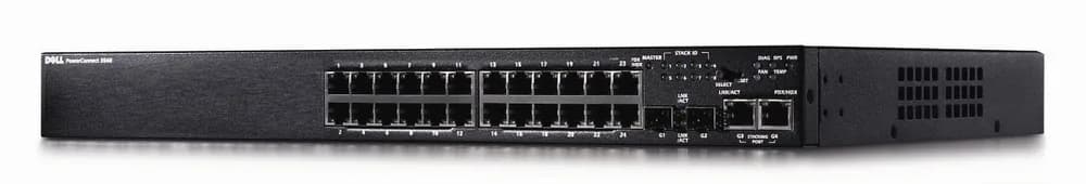 463-7708 - Dell N3024F 24-P 1000Base-T RJ-45 + 2-P SFP+ GbE Switch
