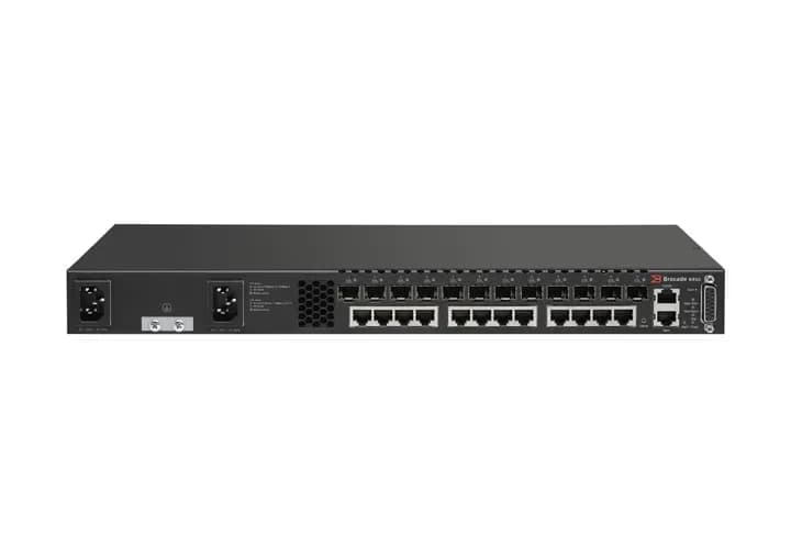 BR-6910-EAS-AC - Brocade 6910 12 x Ports RJ-45 10/100/1000Base-T + 12 x Ports SFP Layer 2 Managed Ethernet Network Switch