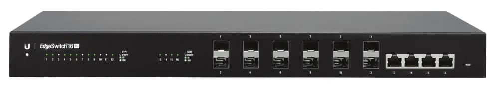 ES-16-XG - Ubiquiti EdgeSwitch 12 x SFP+ PoE+ 4 x RJ-45 10GBE Switch