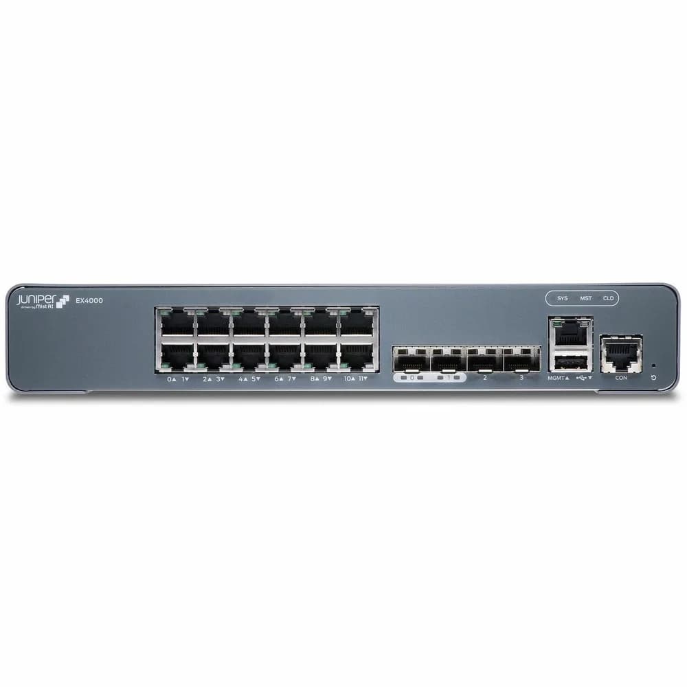 EX4000-12T - Juniper 12x RJ-45 2x SFP+ uplink and 2x 10GbE SFP+ Switch