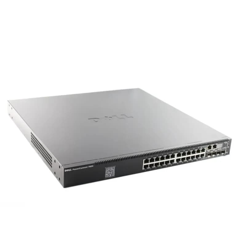 F14WF - Dell PowerConnect 7024 24 x Ports + 4 x SFP Ports GE Switch