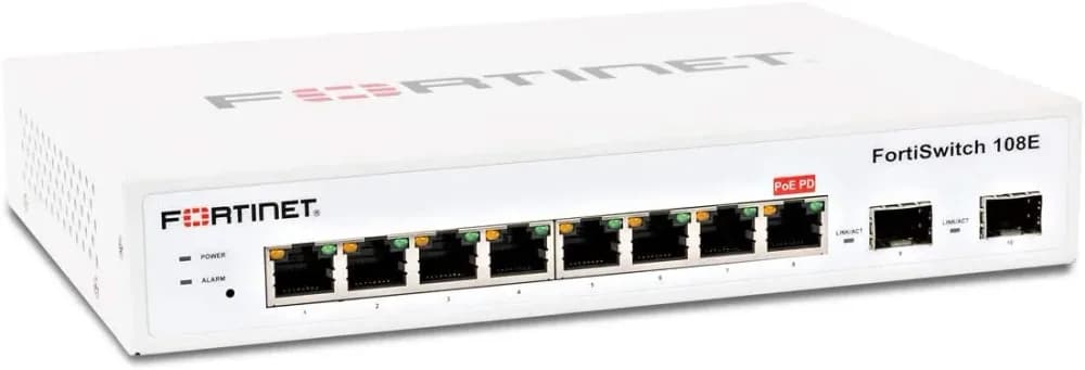 FS-108E - Fortinet FortiSwitch 8P-1GbE (1-POE-PD) 2P-SFP Switch
