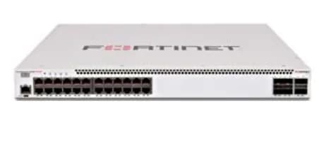 FS-524D - Fortinet 524D 24x 1GbE-RJ45 4x 10SFP+ 2x 40GbE QSFP+ Switch