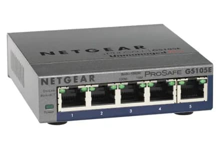GS105PE-10000S - Netgear Prosafe GS105PE 3 x RJ-45 Ports 10/100/1000Base-T + 2 x RJ-45 Ports PoE Layer2 Managed Gigabit Ethernet Network Switch