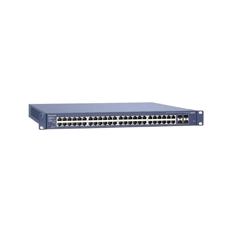 GS748TP - NetGear ProSafe GS748TP 48 x RJ-45 Ports PoE 1000Base-T + 2 x Ports SFP + 2 x Combo Gigabit SFP 1U Rack-mountable Layer 3 Managed Smart Gigabit Ethernet Network Switch