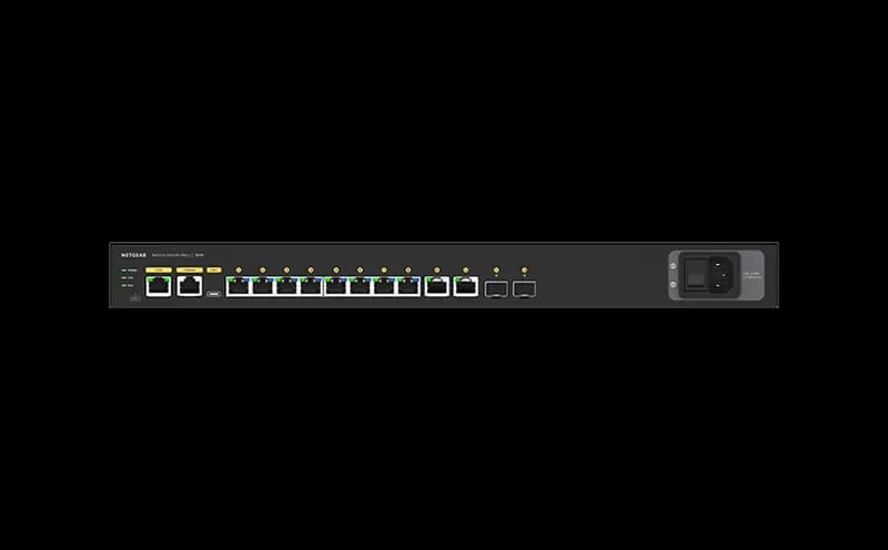 GSM4212PX - Netgear M4250 Series M4250-10G2XF-PoE+ 8 x RJ-45 Ports PoE+ 10/100/1000Base-T + 2 x RJ-45 Ports + 2 x SFP+ Ports Layer 3 Managed 1U Rack-mountable Gigabit Ethernet Network Switch