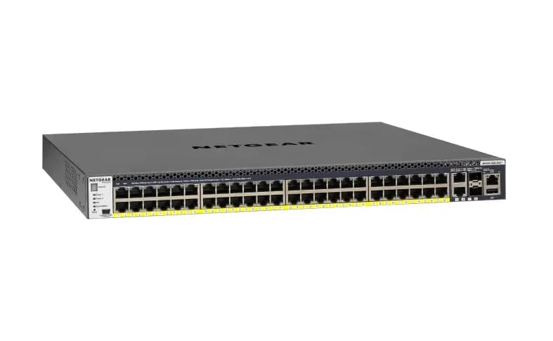 GSM4352PS - Netgear Prosafe M4300 Series M4300-52G-PoE+ 48 x Ports PoE+ 1G + 2 x SFP+ Ports Layer3 Managed Rack Mountable Gigabit Ethernet Network Switch