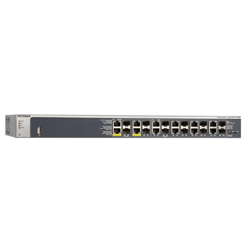 GSM7212F - Netgear Prosafe GSM7212F 12 x RJ-45/SFP Combo Ports 10/100/1000Base-T Layer2 Managed Rack-mountable Gigabit Ethernet Network Switch