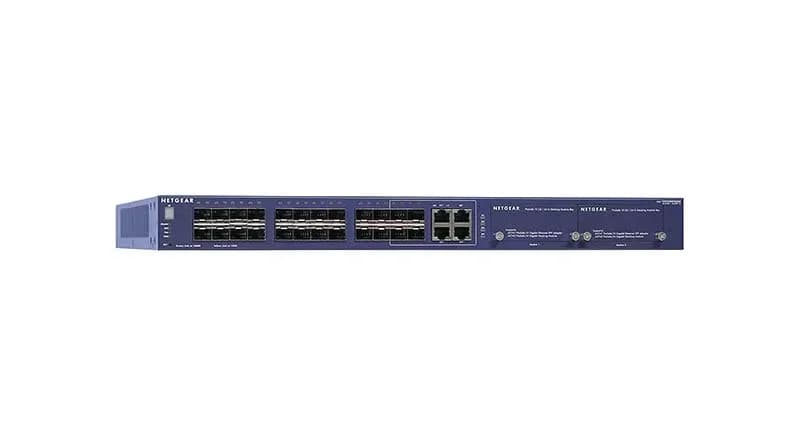 GSM7328FS - Netgear Prosafe M5300 Series GSM7328FS 24 x SFP Ports 10/100/1000Base-X + 4 x RJ-45 Ports 10GBase-T Layer 3 Managed 1U Rack-mountable Stackable Gigabit Ethernet Network Switch
