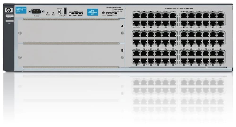 J8772B - HP 4202vl-72 72-Port + 2-Port Expansion Module Layer 2 Switch