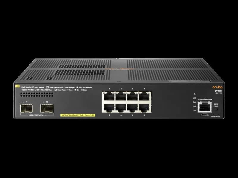 JL692-61001 - HPE 8x 10/100/1000 PoE+ 2x 10GbE SFP+ 1U Switch