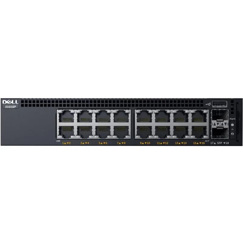 KFPJG - Dell X1018P 16-Port + 2-Port SFP Layer 2 Switch
