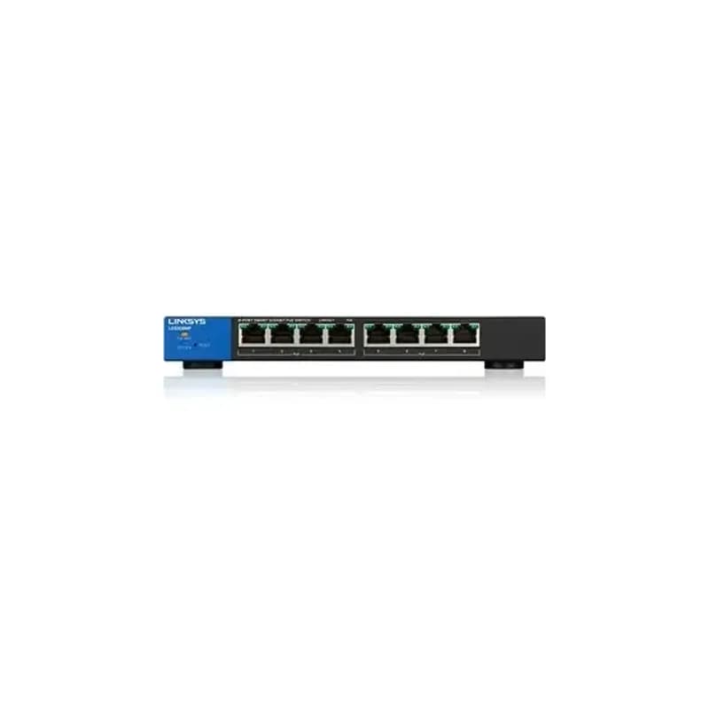LGS308MP - Linksys Business 8-Port 10/100/1000 RJ-45 PoE+ Smart Gigabit Network Switch