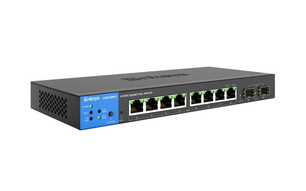 LGS310MPC - Linksys 8x Ports Gigabit PoE+ Managed Network Switch