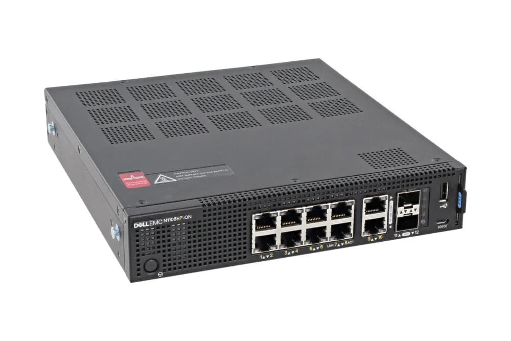 N1108EP-ON - Dell 8x Ports PoE+ + 2x RJ-45 + 2x 1GbE SFP Switch
