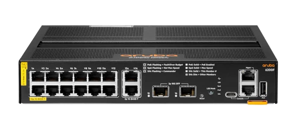 R8V13-61001 - HPE Aruba 6200f 12-Ports 10/100/1000Base-TX L3 Switch