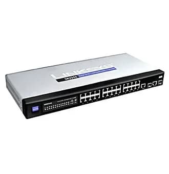 SR224G - Linksys Catalyst 24 x RJ-45 Ports 10/100Base-TX + 2 x SFP mini-GBIC Ports Layer2 Managed 1U Rack-Mountable Gigabit Ethernet Network Switch