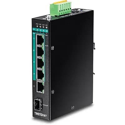 TI-PG541I - TRENDnet 4 x RJ-45 Ports PoE+ 10/100/1000Base-T + 1 x RJ-45 Ports 10/100/1000Base-T + 1 x SFP Slots Layer2 Managed Rack-mountable Gigabit Ethernet Network Switch