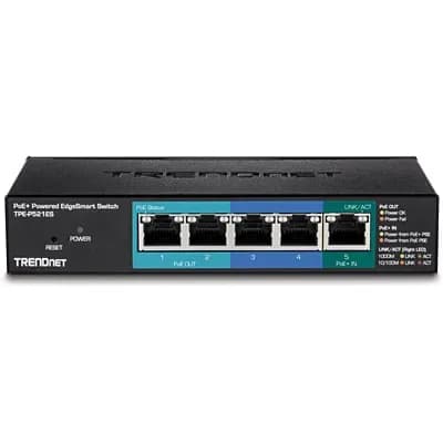 TPE-P521ES - TRENDnet EdgeSmart 1 x RJ-45 Ports PoE+ 10/100/1000Base-T + 2 x GE Ports PoE + 2 x GE Ports Layer2 Managed Rack-mountable Gigabit Ethernet Network Switch