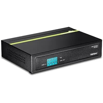 TPE-S50 - TRENDnet 4 x RJ-45 Ports PoE 10/100Base-T + 2 x RJ-45 Ports 100Base-T Layer 2 Managed Rack-mountable Fast Ethernet Network Switch