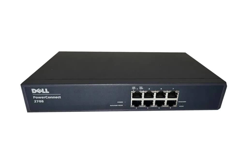 WJ686 - Dell 2708 8-Ports 10/100/1000Base-T L3 Managed GbE Switch