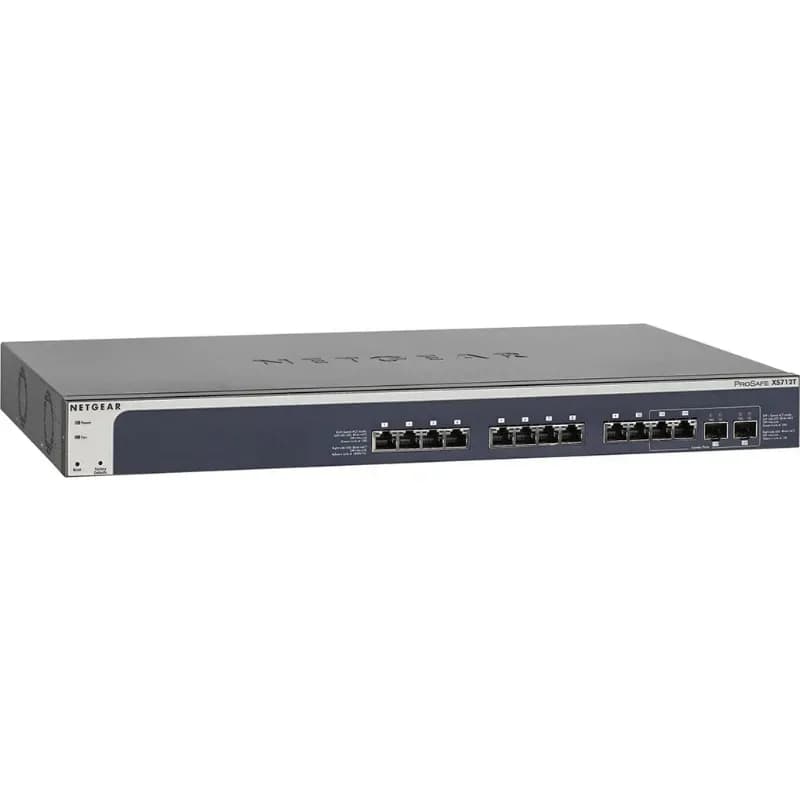 XS712T - Netgear XS712T 12 x RJ-45 Ports 10GBase-T + 2 x Combo RJ-45/SFP+ Ports Layer 3 Mananged Gigabit Ethernet Smart Network Switch