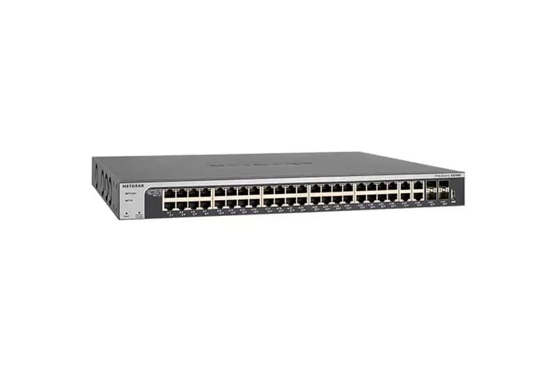 XS748T - Netgear Prosafe XS748T 44 x RJ-45 Ports 10GBase-T + 4 x SFP+ Ports Layer 3 Managed 1U Rack-mountable Gigabit Ethernet Network Switch