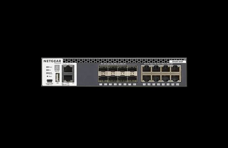 XSM4316S - Netgear Prosafe M4300 Series M4300-8X8F 8 x RJ-45 Ports 10GBase-T + 8 x SFP+ Ports Layer3 Managed 1U Rack-mountable Stackable Gigabit Ethernet Network Switch