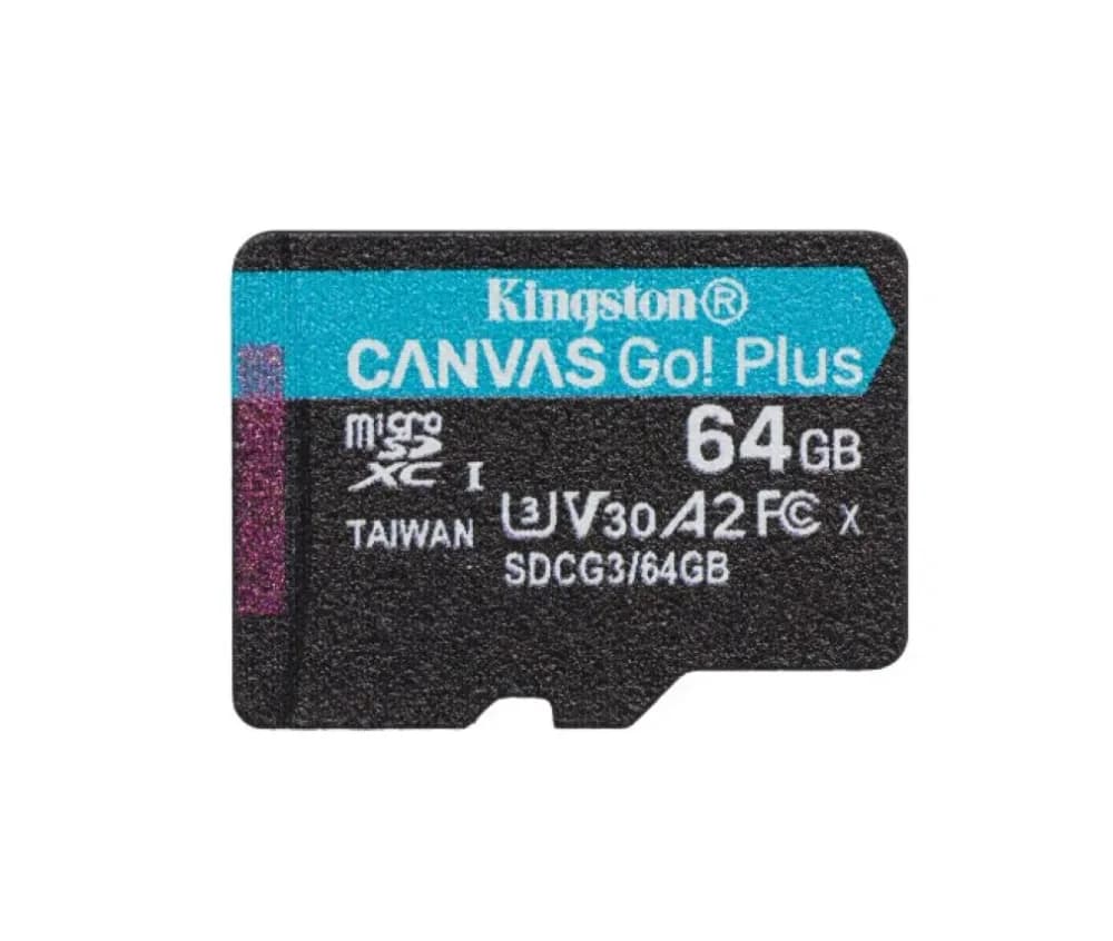 SDCG3/64GB - Kingston 64GB Canvas Go Plus Class 10 A2 microMemory Card