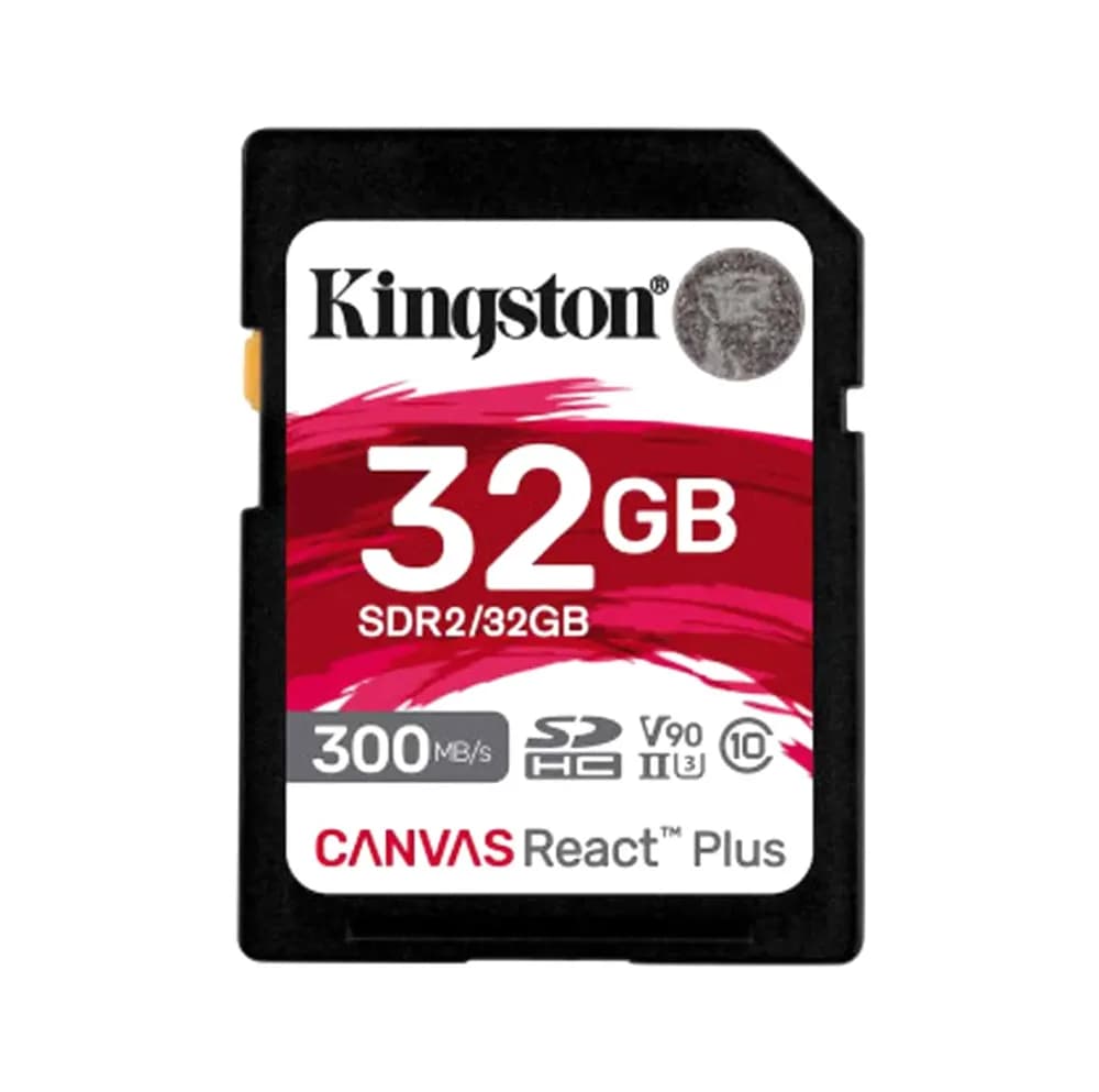 SDR2/32GB - Kingston 32GB Canvas React Plus SDHC UHS-II SD Memory Card