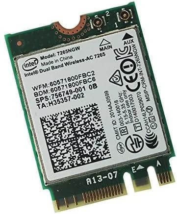 7265NGW - Intel Wireless-N 7265 AN NGFF 300M Wi-Fi+ Bluetooth