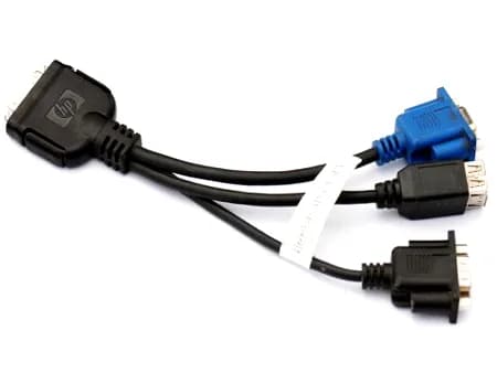 416003-001 - HP Local I/O Diagnostic Adapter Cable (SUV) forProLiant BL Servers