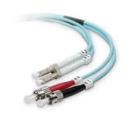 F2F402L0-05M-G - Belkin 10 Gig Aqua Patch Cable LC Multimode (Male) ST Multimode (Male) 16.4ft Fiber Optic 50 / 125 Aqua