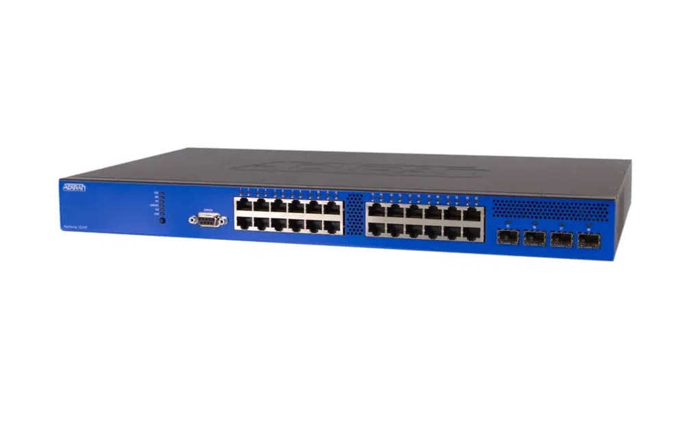 1702591G2 - Adtran NetVanta 1534P 24 x Ports PoE+ 10/100/1000Base-T + 4 x SFP Ports Layer 3 Managed 1U Rack-mountable Gigabit Ethernet Network Switch