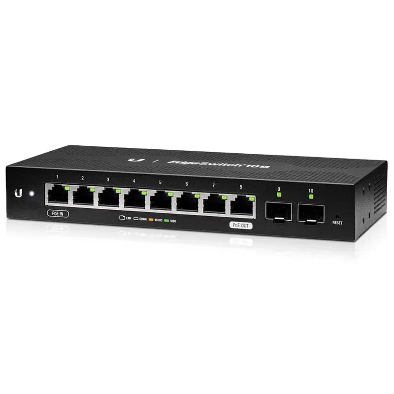 ES-10X - Ubiquiti ES-10X 8-Por PoE 1000Base-T + 2-P SFP Switch