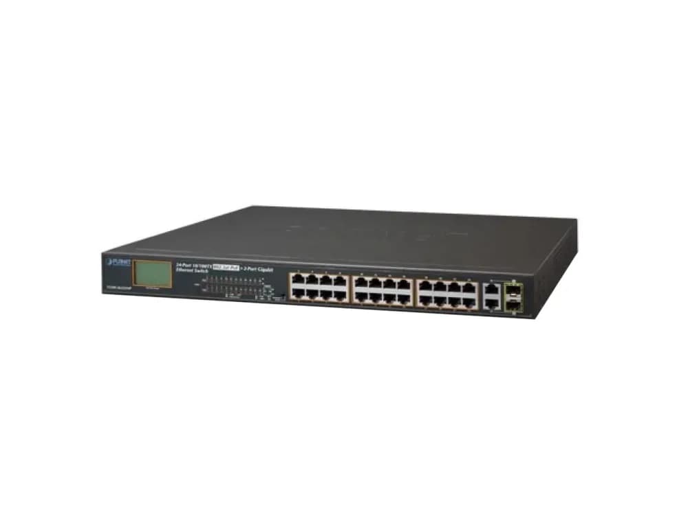 FGSW-1822VHP - Planet 16 x Ports PoE+ 10/100Base-TX + 2 x Ports 1GbE RJ-45 + 2 x Ports SFP 1U Rack-Mountable Switch