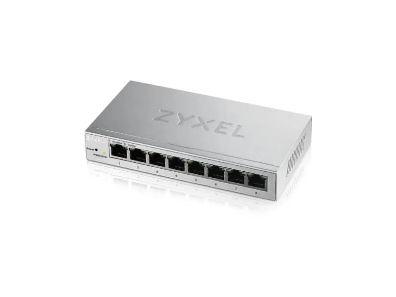 GS1200-8 - ZyXEL 8 x Ports 10/100/1000Base-T + 2 SFP Ports Layer 2 Managed 1U Rack-mountable Gigabit Ethernet Network Switch