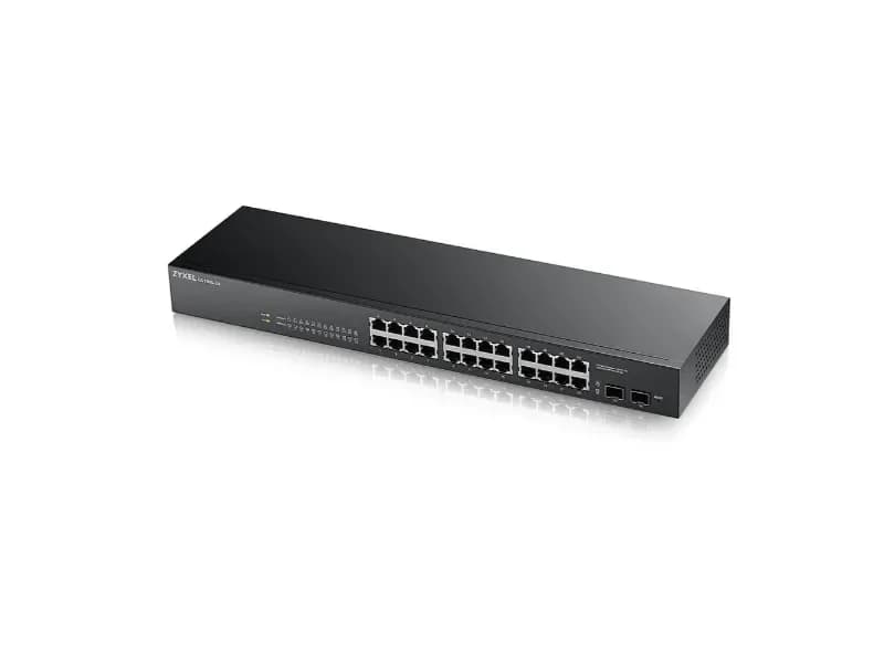 GS1900-24 - ZyXEL 24 x Ports 10/100/1000Base-T + 2 x SFP Ports Layer 2 Managed 1U Rack-mountable Smart Switch
