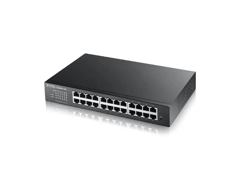 GS1900-24E - ZyXEL 24 x Ports 10/100/1000Base-T + 2 x SFP Ports Layer 2 Managed 1U Rack-mountable Smart Switch