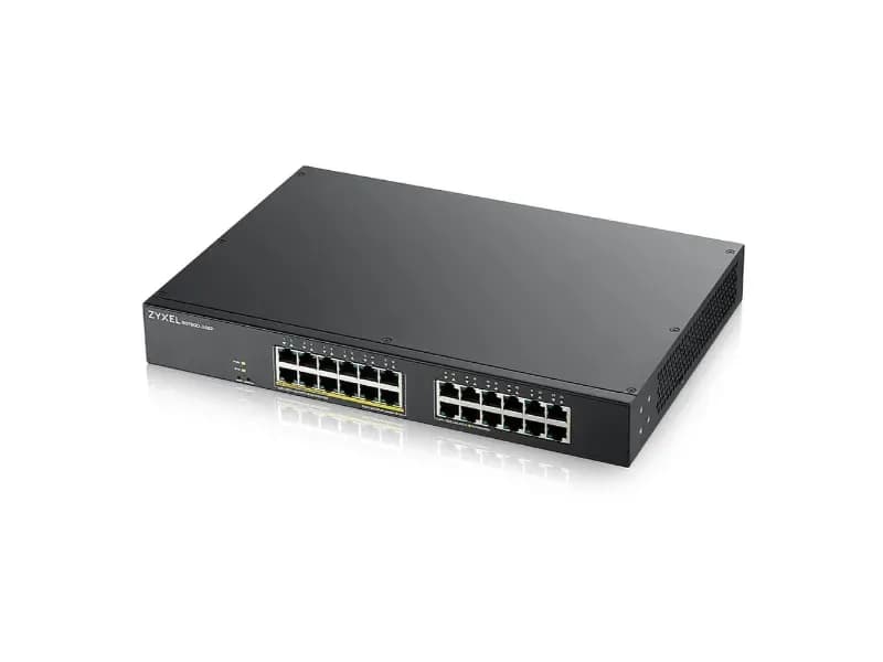 GS1900-24EP - ZyXEL 24 x Ports 10/100/1000Base-T PoE + 2 x SFP Ports Layer 2 Managed 1U Rack-mountable Smart Switch