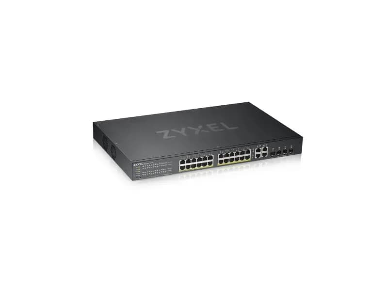 GS1920-24HPV2 - ZyXEL 24 x Ports PoE 1000Base-T + 4 x Ports Combo SFP Layer 3 Managed Gigabit Ethernet Network Switch