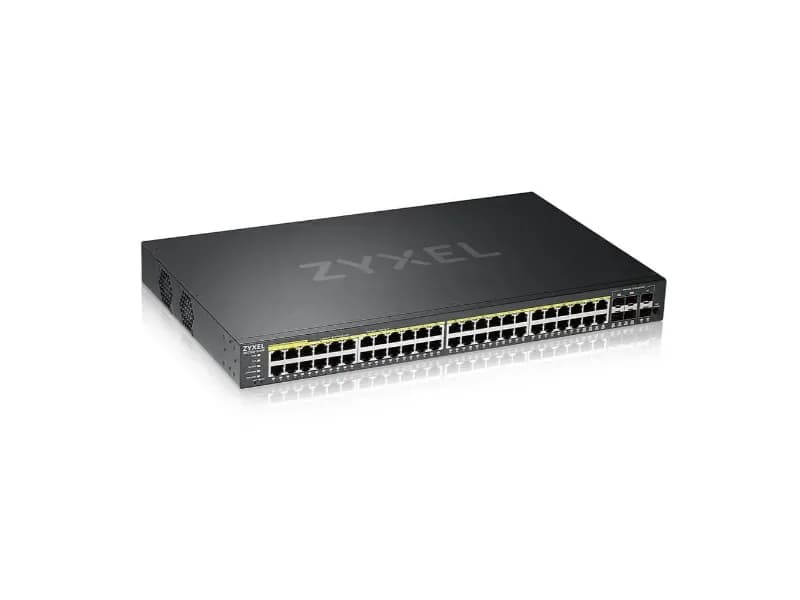GS2220-50HP - ZyXEL 48 x Ports PoE+ 10/100/1000Base-T + 2 x Combo SFP Ports 10Base-X + 2 x SFP Ports Layer2 Managed 1U Rack-mountable Gigabit Ethernet Network Switch