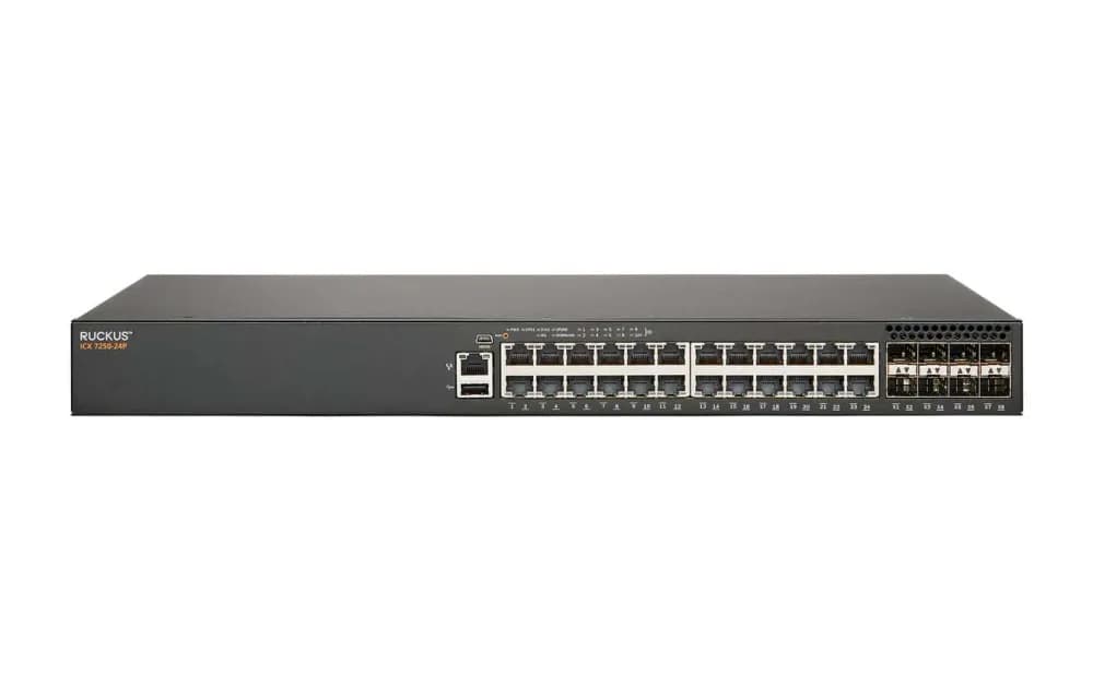 ICX7250-24P - Brocade 7250 24-Port PoE+ 8-port GbE uplink Switch