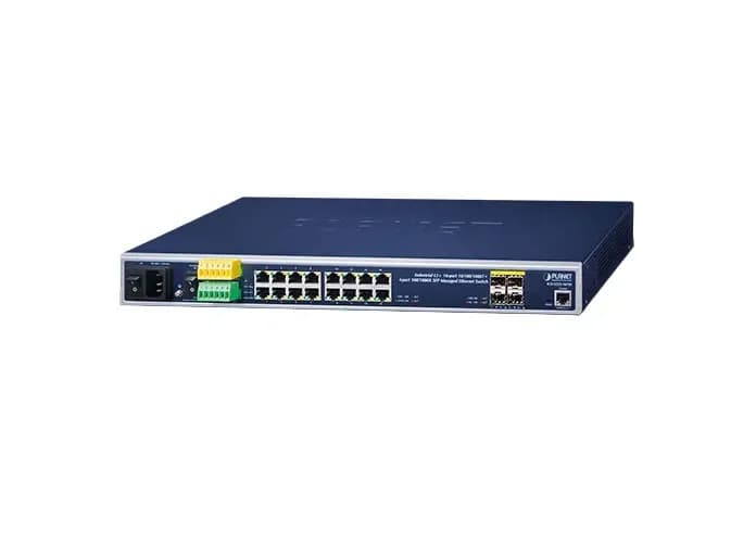 IGS-5225-16T4S - Planet 16 x Ports 1000Base-T + 4 x Ports SFP Layer 3 Managed 1U Rack-Mountable Gigabit Ethernet Industrial Switch