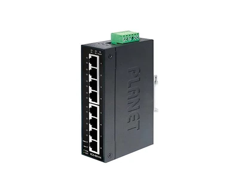 IGS-801M - Planet 8 x Ports 10/100/1000Base-T Layer 2 Managed Rail-Mountable Gigabit Ethernet Industrial Switch