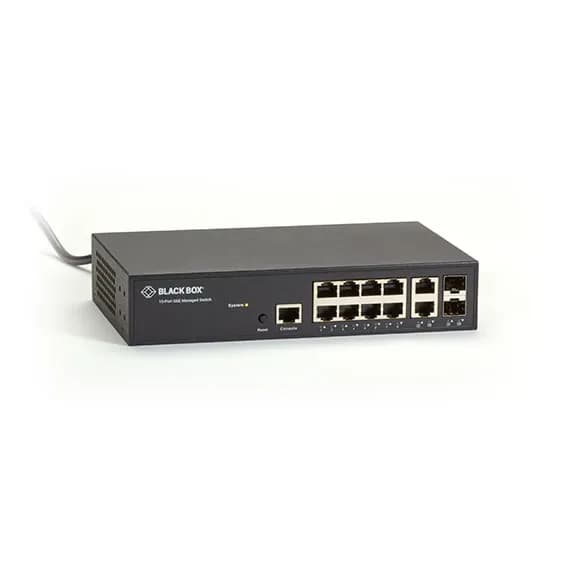 LGB1110A - Black Box LGB1100 Series 8 x Ports 1000Base-T RJ-45 + 2 x Ports Shared SFP Layer 2 Managed Gigabit Ethernet Network Switch