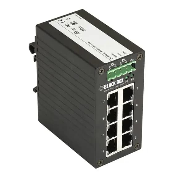 LGH008A - Black Box 8 x Ports 1000Base-T RJ-45 Layer 2 Gigabit Ethernet Hardened Temperature Switch